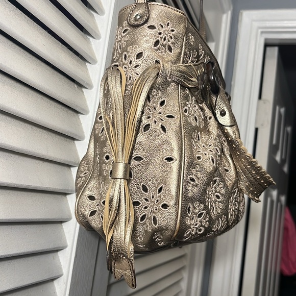 Salvatore Ferragamo EUC Limited Gold 2 Way Bag - Picture 6 of 11